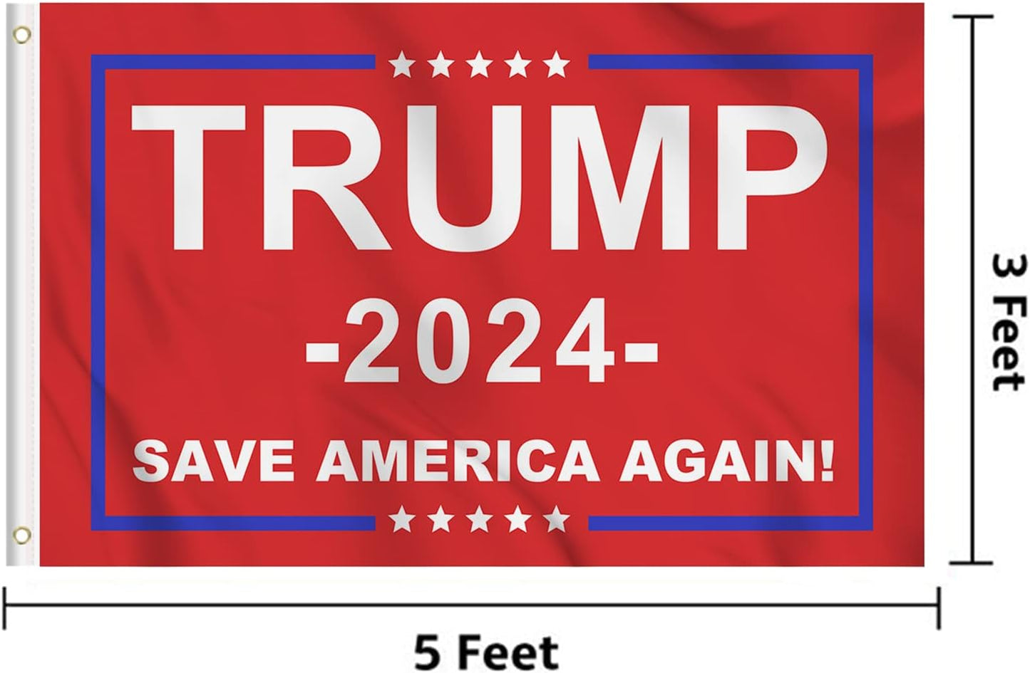TRUMP Flag- Trump 2024 Flag "Save America Again" RED EDITION