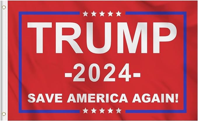 TRUMP Flag- Trump 2024 Flag "Save America Again" RED EDITION