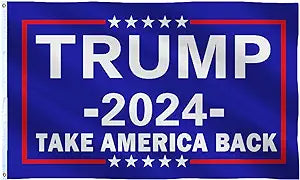 TRUMP Flag- "TRUMP 2024 TAKE AMERICA BACK"