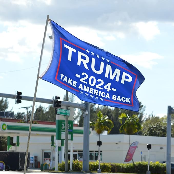 TRUMP Flag- "TRUMP 2024 TAKE AMERICA BACK"