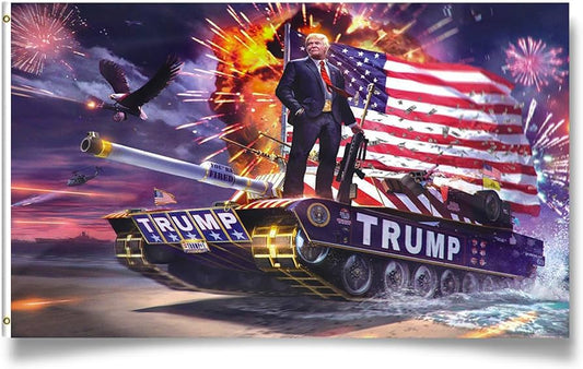 TRUMP Flag- "Trump on Tank" Flag